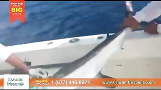 Рыбу разбирают на белой палубе после донной рыбалки