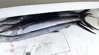 На палубе уже лежат рыбы-парусники из Канкуна