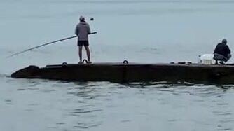 На пирсе Нового Афона после грозы я остался совсем один