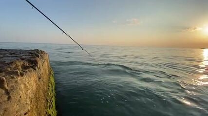Осенью в Новом Афоне пляжи пустеют, а ставрида подходит к пирсу