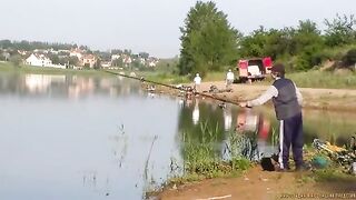 Матчевая удочка, дальний заброс и плотва у камыша донецкого водохранилища