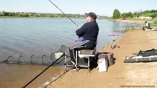 Матчевая удочка, дальний заброс и плотва у камыша донецкого водохранилища