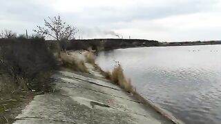 Пруды-охладители под Счастьем, где остывает вода Северского Донца