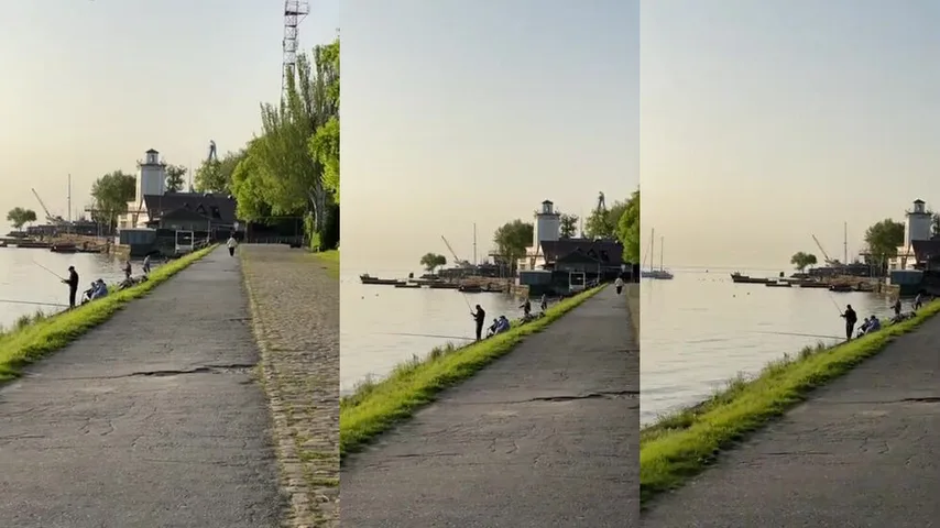 Рассвет на таганрогской набережной: первый заброс