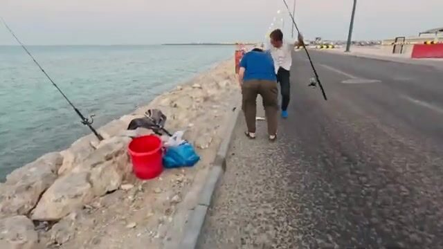 Аль-Вакра: пирс старого порта и вечерний клёв хамура