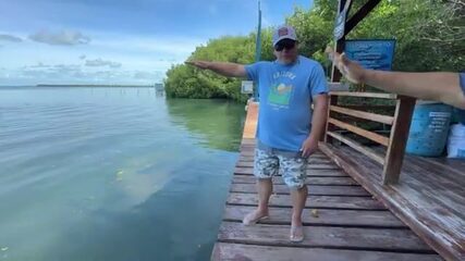 На рассвете у доков Кей-Колкера первым берёт мангровый луциан