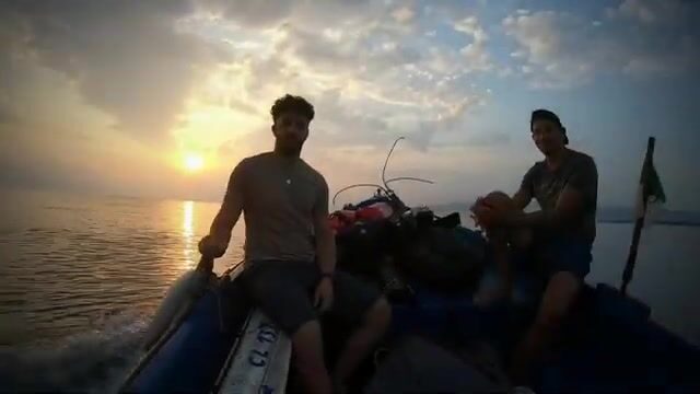 Ночные фонари алжирского пирса и стая ставриды