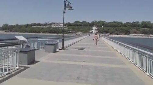 Мостик в Бургасе, сабики и разговор с местным рыбаком