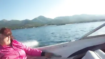 С катера по ставриде на закате, Чёрное море