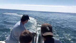 Первый голубой тунец у Фару стал личным рекордом около 172 кг