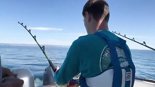 Первый голубой тунец у Фару стал личным рекордом около 172 кг