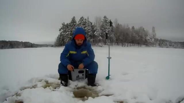 Зимняя рыбалка в Карелии на Березовом затоне