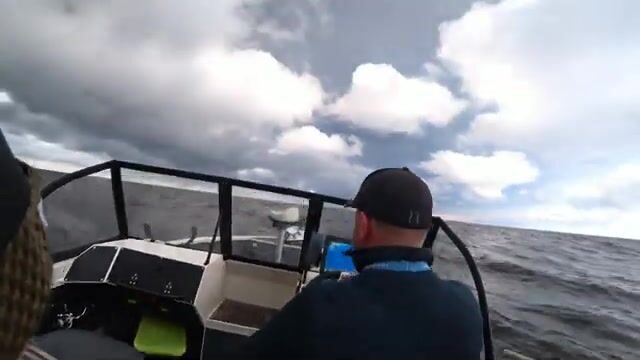 Ловля окуня на Рыбинском водохранилище в шторм
