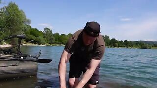 Зеркальный карп на 23,5 кг с надувной лодки в Штирии