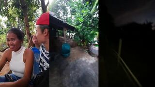 Простые бамбуковые донки и небольшая рыба на червя под дождем в провинции Сурин в Таиланде