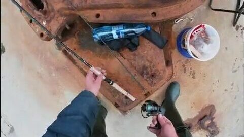 Восемь крупных бычков на вареную креветку у причала Гаркуши