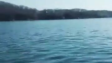 Ловим минтая на голые крючки у Ливадии вдвоем