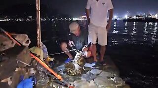 Крупный групер в Вунгтау и поврежденная оснастка после вываживания