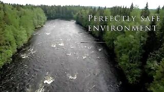 Трубочная мушка на порогах в Финляндии