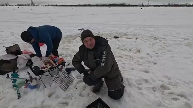 Редкий клев корюшки и наваги на Паранихе у Северодвинска