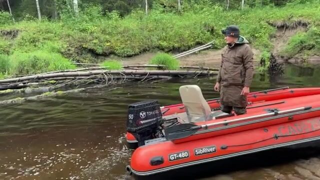 Щука ребенка на притоке в архангельской тайге