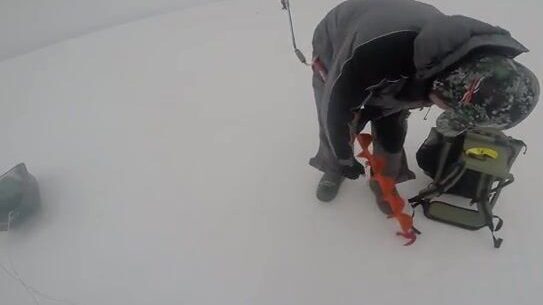 Бур со сменной головой на Горьковском водохранилище