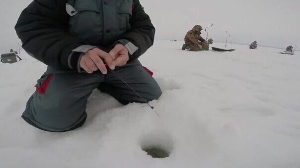 Бур со сменной головой на Горьковском водохранилище
