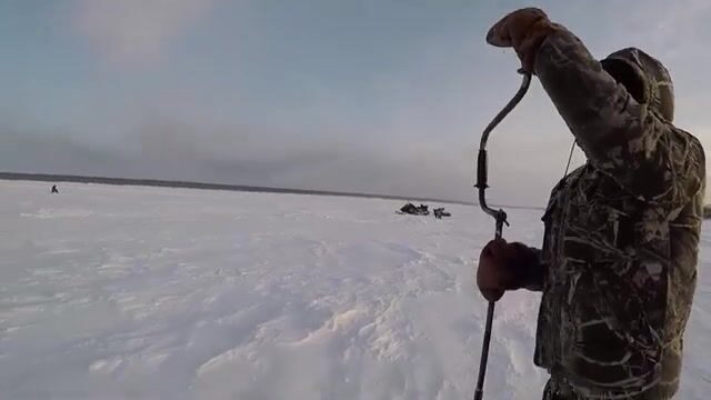 Разведка первых точек со снегоходом у Усть-Алеуса на Обском море