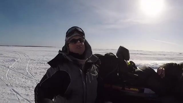 Разведка первых точек со снегоходом у Усть-Алеуса на Обском море
