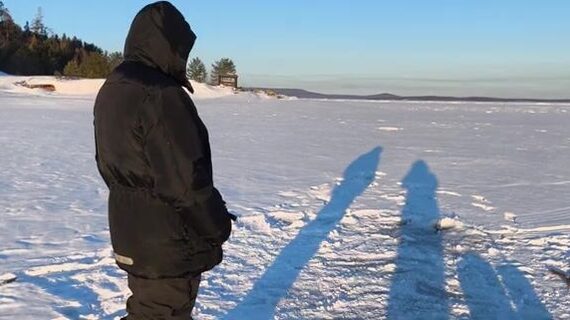 Пробный выезд с четырьмя удочками на Братском водохранилище