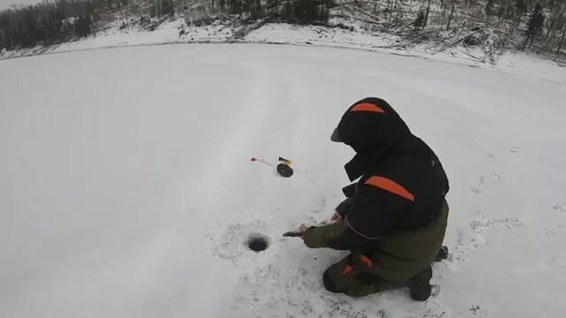 Поимка окуней и отпущенной щуки в Бирюсинском заливе