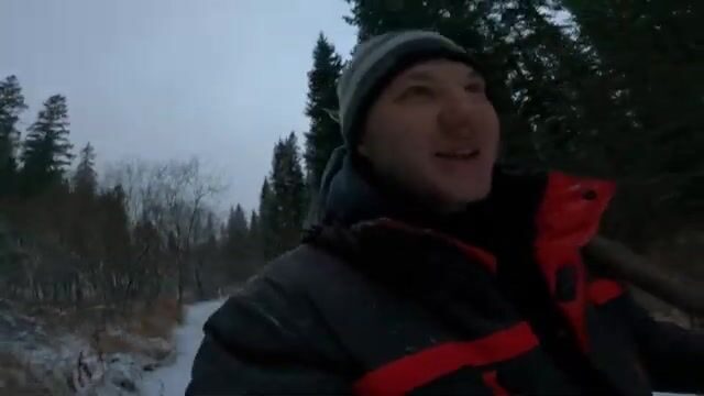 Пеший выход на первый лёд Бирюсинского залива