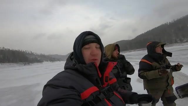 Пеший выход на первый лёд Бирюсинского залива