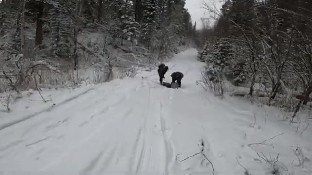 Пеший выход на первый лёд Бирюсинского залива