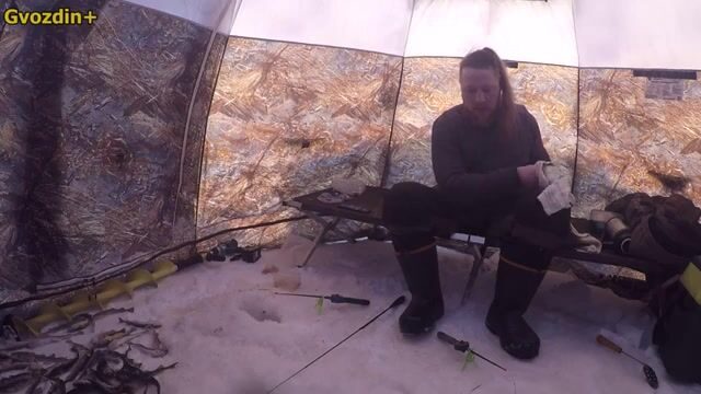 Ловля наваги в палатке в Унской губе