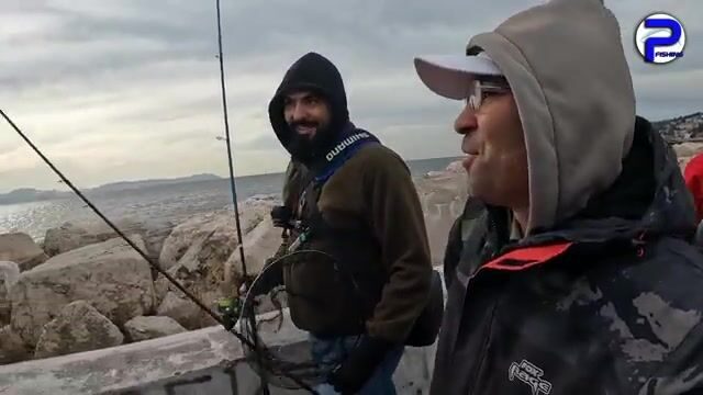 Встреча друзей и необычный спинорог при сильном ветре в Неаполе