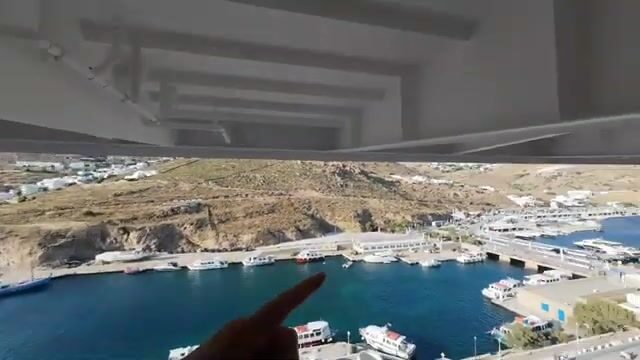 Первый заброс с мола на Миконосе во время круизной стоянки