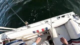 Первый спинорог в заливе Тринидада при донной ловле