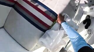 Первый спинорог в заливе Тринидада при донной ловле