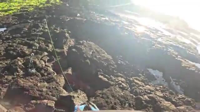 Синеперый каранкс Нико и завершение ловли из-за грозы на Самоа