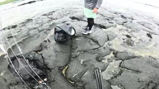 Синеперый каранкс Нико и завершение ловли из-за грозы на Самоа