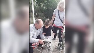 Семейная рыбалка на Одре во Вроцлаве