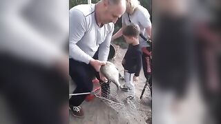 Семейная рыбалка на Одре во Вроцлаве