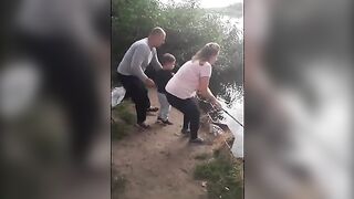 Семейная рыбалка на Одре во Вроцлаве