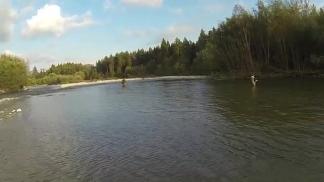 Ловля на маленькие нимфы натуральных цветов на реке Бялка, Польша