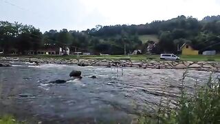 Сорок пустых минут и вечерние форели на нимфу на реке Дунаец