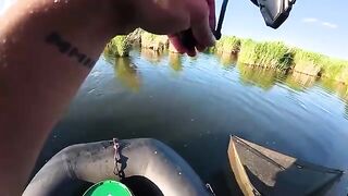 Карп 18 кг с понтона на Вильге Водной Краине в Польше