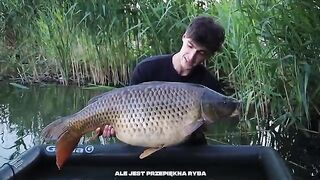 Карп 18 кг с понтона на Вильге Водной Краине в Польше