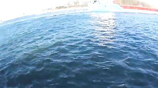 Ловля селёдки на ёлочку в Новом Порту Гданьска при холодном ветре