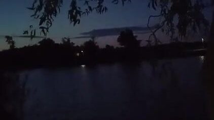 Ветреный день на водоеме в Сербии и ночной ежик